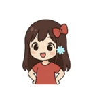 七夕の女の子物語（個別スタンプ：14）