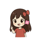 七夕の女の子物語（個別スタンプ：16）