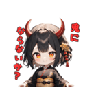 黒き鬼女さん（個別スタンプ：1）