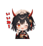 黒き鬼女さん（個別スタンプ：8）