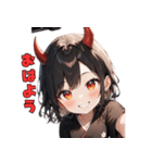 黒き鬼女さん（個別スタンプ：16）