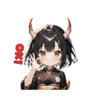 黒き鬼女さん（個別スタンプ：19）