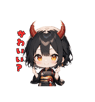 黒き鬼女さん（個別スタンプ：37）