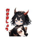 黒き鬼女さん（個別スタンプ：40）