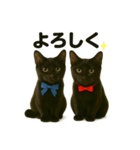 仲良し黒猫ちゃん（個別スタンプ：6）