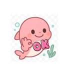 ピンクいるかちゃん（個別スタンプ：8）