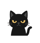 黒猫まる（個別スタンプ：1）