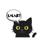 黒猫まる（個別スタンプ：8）