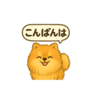ふわもこポメの日常スタンプ（個別スタンプ：3）