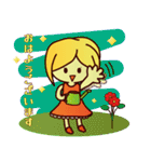 ずっと使える☆ブロンドヘアの女の子（個別スタンプ：1）