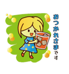 ずっと使える☆ブロンドヘアの女の子（個別スタンプ：4）