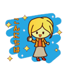 ずっと使える☆ブロンドヘアの女の子（個別スタンプ：7）