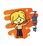 ずっと使える☆ブロンドヘアの女の子（個別スタンプ：36）