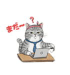 グレーのトラ猫 モフたん！（個別スタンプ：11）