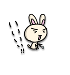 ひとことだけで伝えるうさぎ（個別スタンプ：16）