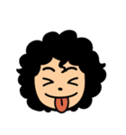 私の顔 アフロ  文字なしスタンプ（個別スタンプ：11）