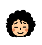 私の顔 アフロ  文字なしスタンプ（個別スタンプ：12）