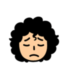 私の顔 アフロ  文字なしスタンプ（個別スタンプ：14）