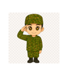「りくとくん☆陸上自衛隊風スタンプ集」（個別スタンプ：3）