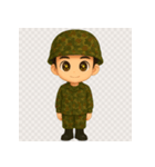 「りくとくん☆陸上自衛隊風スタンプ集」（個別スタンプ：4）