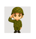 「りくとくん☆陸上自衛隊風スタンプ集」（個別スタンプ：5）