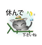 色々な猫7-1 短毛-立ち耳-サバトラ（個別スタンプ：13）