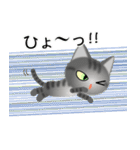 色々な猫7-1 短毛-立ち耳-サバトラ（個別スタンプ：34）