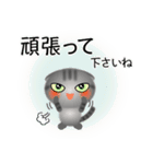 色々な猫7-2 短毛-垂れ耳-サバトラ（個別スタンプ：16）