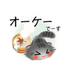 色々な猫7-4 長毛-垂れ耳-サバトラ（個別スタンプ：28）