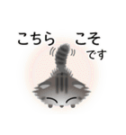 色々な猫7-4 長毛-垂れ耳-サバトラ（個別スタンプ：32）