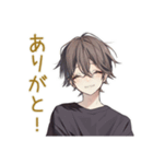 黒猫系男子★やんわり催促（個別スタンプ：3）