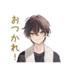 黒猫系男子★やんわり催促（個別スタンプ：8）