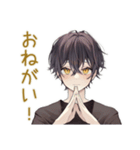 黒猫系男子★やんわり催促（個別スタンプ：9）
