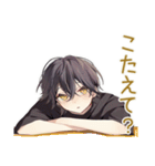 黒猫系男子★やんわり催促（個別スタンプ：17）