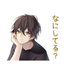 黒猫系男子★やんわり催促（個別スタンプ：23）