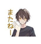 黒猫系男子★やんわり催促（個別スタンプ：26）