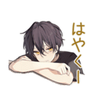 黒猫系男子★やんわり催促（個別スタンプ：37）