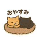 茶トラわらびちゃんと黒猫ここちゃん（個別スタンプ：12）