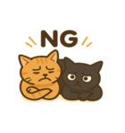 茶トラわらびちゃんと黒猫ここちゃん（個別スタンプ：14）