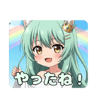 カードゲームを楽しむみなみちゃんスタンプ（個別スタンプ：6）