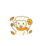 もこもこ羊の秋のスタンプ（個別スタンプ：1）