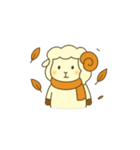 もこもこ羊の秋のスタンプ（個別スタンプ：5）