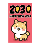 2030年/令和12年/戌年/いぬ年/あけおめ（個別スタンプ：26）