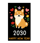 2030年/令和12年/戌年/いぬ年/あけおめ（個別スタンプ：27）