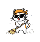 グラサン三毛猫のきもち（個別スタンプ：10）