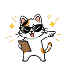 グラサン三毛猫のきもち（個別スタンプ：23）