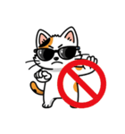 グラサン三毛猫のきもち（個別スタンプ：34）