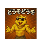 筋肉モルモット【アニメ風】（個別スタンプ：9）
