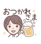 ★でか文字★大人可愛いショートちゃん（個別スタンプ：27）