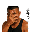 なんか圧の強い角刈のリアクションスタンプ（個別スタンプ：38）